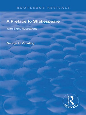 cover image of A Preface to Shakespeare (1925)